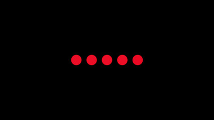 Red dots on black background representing a loading or typing indicator element