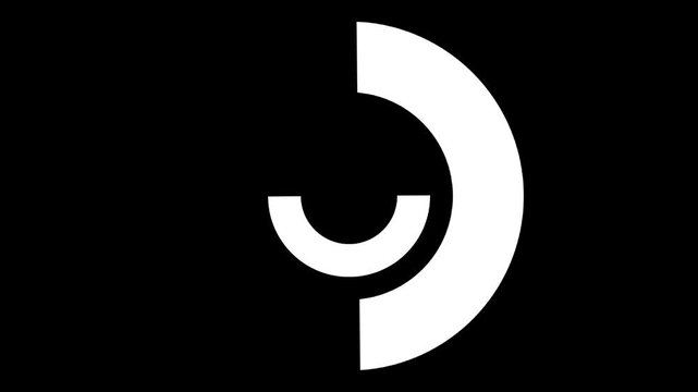 Minimal Black and White Preloader With Circle. Loading wheel animation