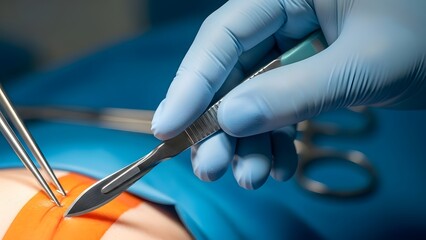 Medical Surgical Procedure with Precision Instruments.