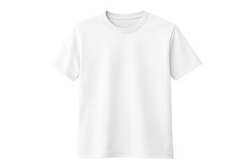 Naklejka premium White t-shirt blank mockup for design presentation. Crew neck short sleeve apparel template, casual fashion textile