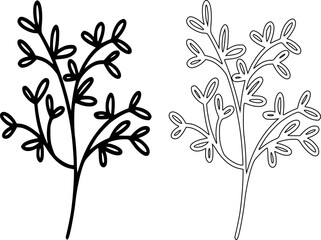 Abstract floral vector background with decorative flowers leaves and ornamental plant patterns in a natural spring style