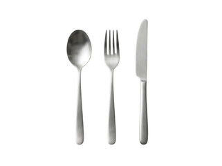 Cutlery set isolated on transparent background