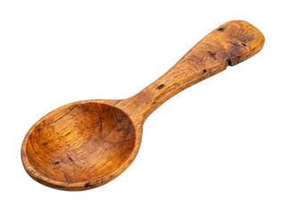 Wooden spoon isolated on transparent background