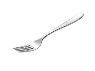 Stainless steel fork isolated on transparent background
