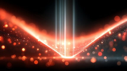 A futuristic digital landscape with glowing particles and beams of light, symbolizing innovation and advanced technology concepts for modern applications.