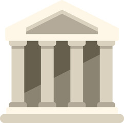 Obraz premium Government building with columns and triangular roof, representing authority, stability, and classical architecture