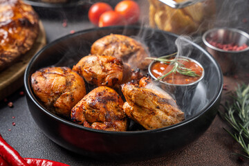 Smoky Grilled Chicken Wings With Sauce