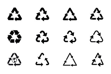 Set of vector illustration icons: high-attention danger and safety symbols for web design