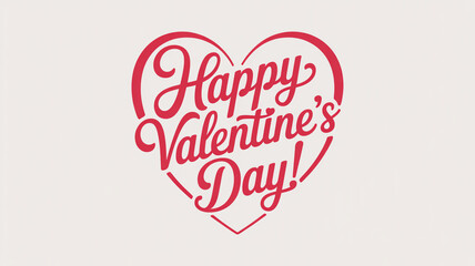 A festive and simple "happy valentine's day!" greeting design with a red heart shape