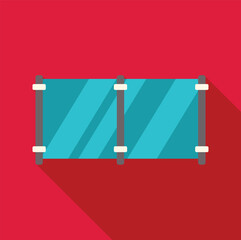 Fototapeta premium Glass balcony with metal railing provides safety and unobstructed views of the surroundings