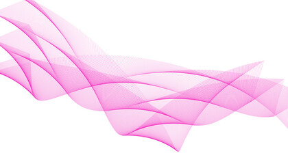 soft pink abstract wave lines flowing across clean white  minimal background