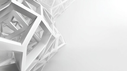 Corporate Innovation Background With Clean Geometric Structures in a Bright White Gradient Space Showcasing Modern Design Elements and Minimalism