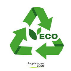 recycle symbol on green background