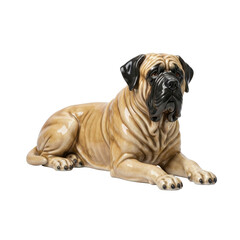 Obraz premium Glossy porcelain english mastiff dog figurine lying down for classic home interior decor