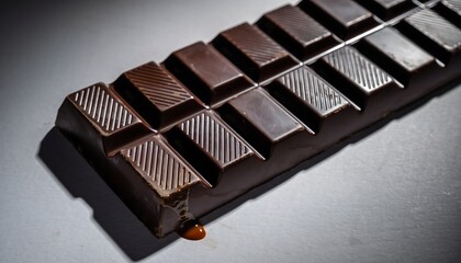 Delicious Chocolate Bar with Melted Pieces