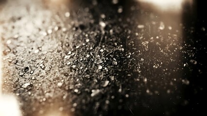 Close-up of Water Droplets Splashing on Surface.