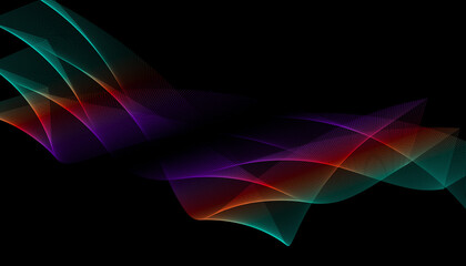 Soft abstract ribbon wave lines with gentle pastel flow on clean white background