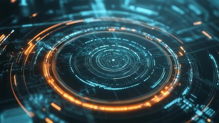Abstract network of glowing blue and orange circuits with data flowing, illustrating concepts of artificial intelligence, cybersecurity, and technological innovation - Powered by Adobe