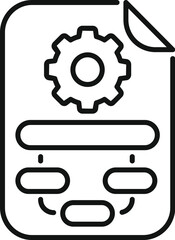Document displaying a gear icon with a flowchart representing process settings and organization