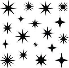 Black and white stars