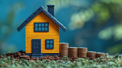 Real estate market growth, Increase money with investment property concept background