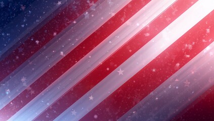 USA patriotic abstract background in red, white, and blue - Wavy flag colors for July 4th, election, or branding
