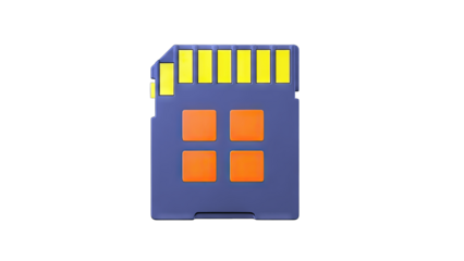 SD Card Isolated on White Background