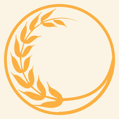 Logo shaped like a circular wheat