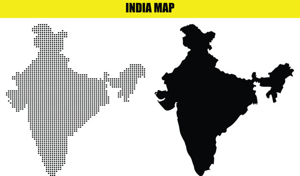 India Dotted Map Design 