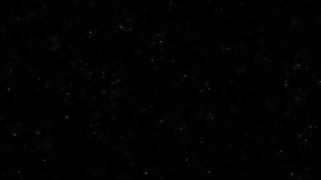 Animated starry night sky with gently flickering stars on a deep black background. Celestial backdrop, perfect for space or night backgrounds, overlays and sci-fi atmospheric visual designs