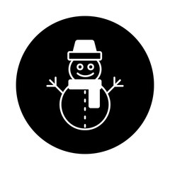 Snowman with hat and scarf
