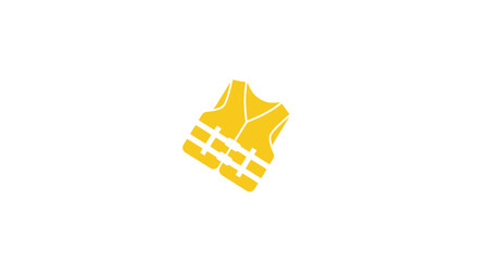 Yellow life vest icon