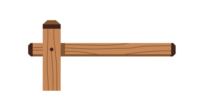 Wooden cross section with texture and joint