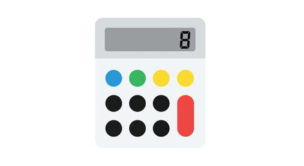 Simple calculator icon with the number 8 displayed