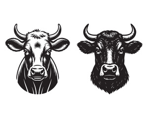 cow head silhouette, dairy cow silhouette, cow face vector design illustration set collection, cow head silhouette, cow face silhouette, cow head vector, cow face vector, cattle head silhouette, 