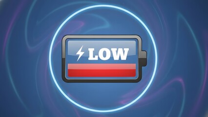 Low Battery Warning Icon on Digital Device.