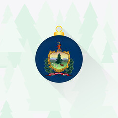 Vermont State Flag Christmas Decoration.