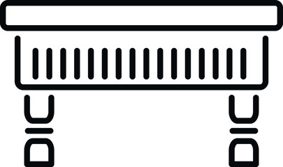 Tanning bed line icon for beauty and skin care concept design