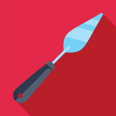 Palette knife illustrating an artist's tool for mixing paint or applying art medium
