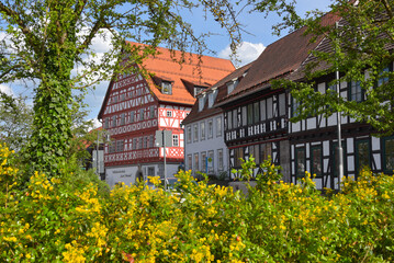 historische Fachwerkh&auml;user in Suhl / OT Heinrichs