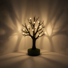 Modern Tabletop Tree Lighting Decor: Elegant, Whimsical Ambiance for Home Interior Design