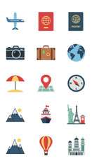 Travel and Tourism Icons - A Collection of Essential Elements.