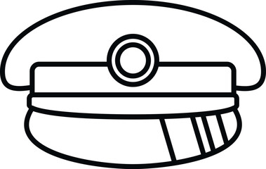 Uniform peaked cap with a decorative emblem, symbolizing careers and leadership