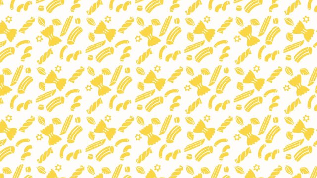 animated pasta pattern, ideal footage for themes such as cooking food blog