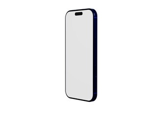 Minimalist smartphone with copy space on a white backdrop, perfect for app mockups, technology concepts and digi