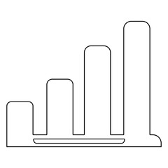 Bar chart icon vector illustration for business and web design