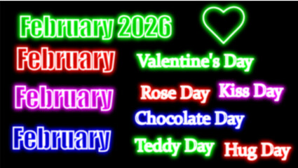 Neon Valentines Day Greeting,love icon