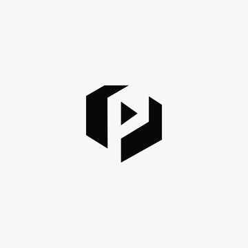 letter p vedio logo vector template