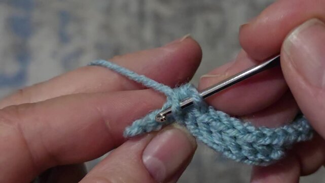 Knitting patterns and details for sweaters, hats, and other items, crocheted
