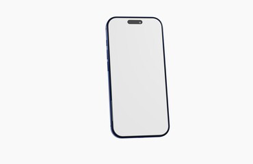 Clean, high-quality smartphone mockup, perfect for presentations, UI/UX design, or app showcases. Isolated on w